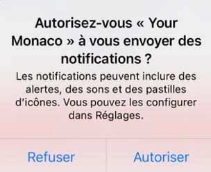 Autorisez notifications
